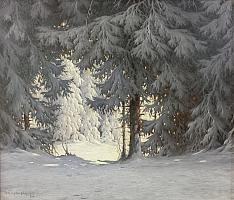 Hauptmann, Walddurchbruch, 1937, OelPlatte, 60x70cm